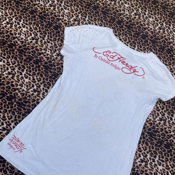 ♥︎ ed hardy y2k graphic tee ♥︎ - Picture 4 of 8